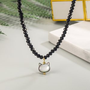Delicate Cat Shell Pendant Necklace For Women