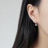 Japanese And Korean Simple Personality Small Circle Female Student Silver Earrings