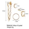 Moon Full Diamond Chain Earring Set 5-piece Set