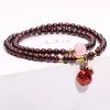 Red Rock Double Ring Money Bag Pendant Bracelet