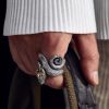 Ring Men's Trendy Pure Silver Personality Domineering Dragon