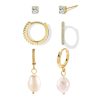 Brass Plating Pearl Fashion Earrings Three-piece Set