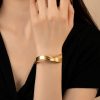 Male And Female Personality Geometric Metal Glossy Surface Jewelry