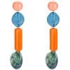 boho color stone earrings