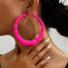 European And American Oversized Bamboo Earrings Exaggerated Golden Big Circle