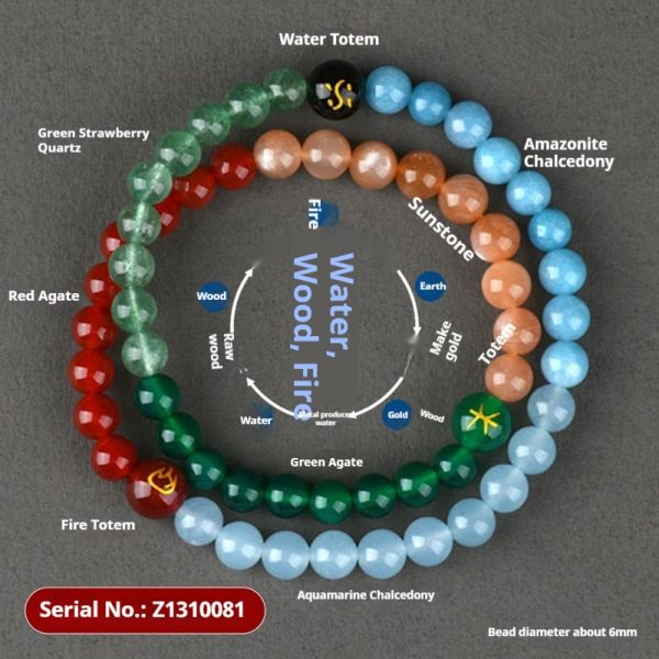 Three-attribute Gold Water Soil Bracelet For Men And Women