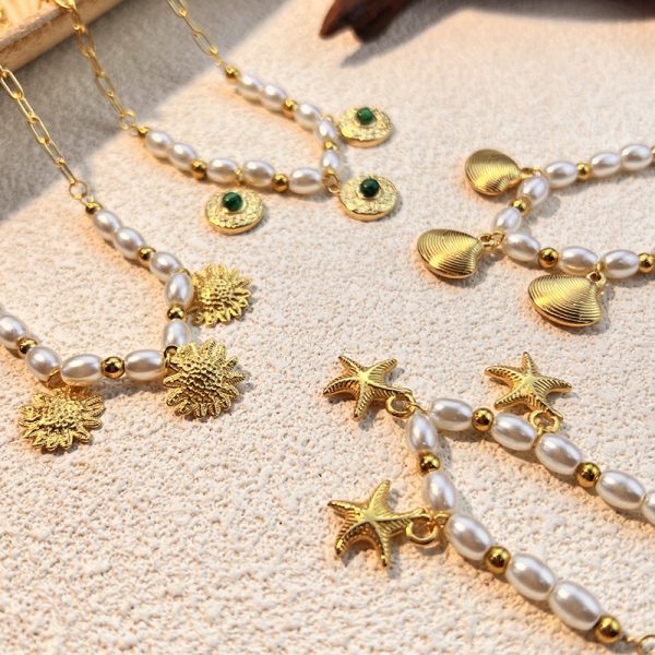 712b95c2-f652-415b-9603-993330af2d34.jpg Ocean Series Starfish Pearl Scallop Pendant Clavicle Chain Female