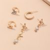 Fashion Simple Alloy Butterfly Earring Set
