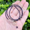 Multi-layer Bracelet Blue Gold Sand Stone Cut Three-ring Bracelet For Women