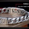925 Silver Hollow Carved Men's Bracelet