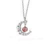 Star Moon Love Magic Color Strawberry Quartz Ins Light Luxury Moonstone Necklace For Women