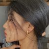 Fashion Ladies Simple Circle Metal Earrings