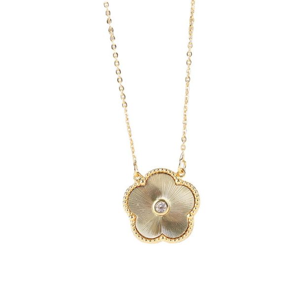 Gold Flower Bracelet Ring Earrings Bracelet Women's Jewelry Set