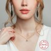 S925 Sterling Silver INS Bee Rhinestone Zircon Pendant Necklace