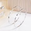 925 Sterling Silver Lace Laser Pattern Circle Earrings