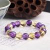 Ametrine Bracelet 128 Cut Crystal Amethyst Bracelet