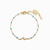 Sea Wave Blue Enamel Epoxy Bracelet For Women