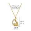 Looking At Moon Heart Light Luxury Temperament Gorgeous Full Diamond Necklace