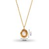 Retro 18K Gold Stainless Steel Titanium Steel Agate Stone Necklace