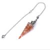 Rainbow Color Crystal Pendant Gravel Beads Pendant Reiki Resin Pendant