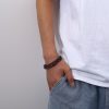 Hand-woven Natural Tigereye Leather Beaded Men