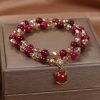 Ins Natural Rose Tigereye Crystal Bracelet