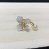 Fashion Freshwater Pearl Ring Colorful Painting Oil Flowers
