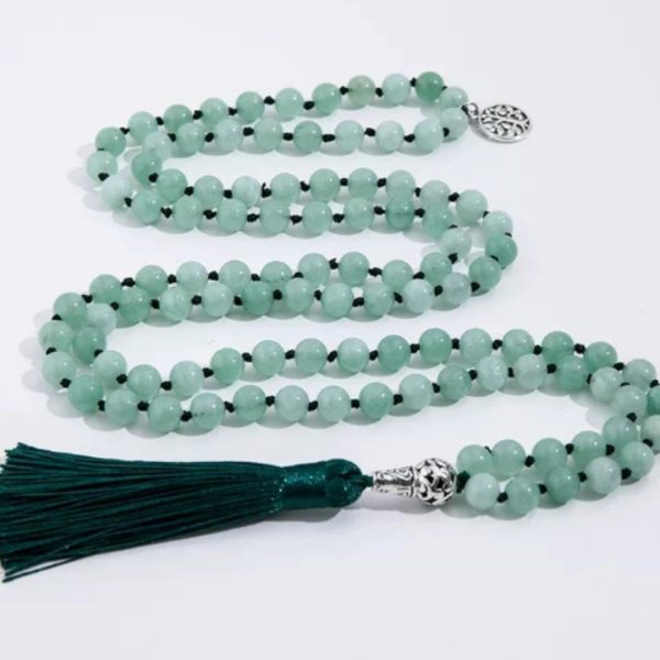 108 PCs 8mm Handmade Knotted Beaded Necklace