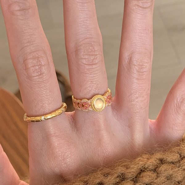 Escape Crystal Enamel Ring Women's New Opening