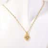 December Birthday Stone Necklace Quadrilateral