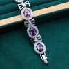 Classic Purple Zircon Inlaid Bracelet