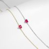S925 Silver Love Red Diamond Bracelet Female