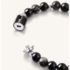 Black Agate Bracelet Small Love Lock Couple Necklace Bracelet