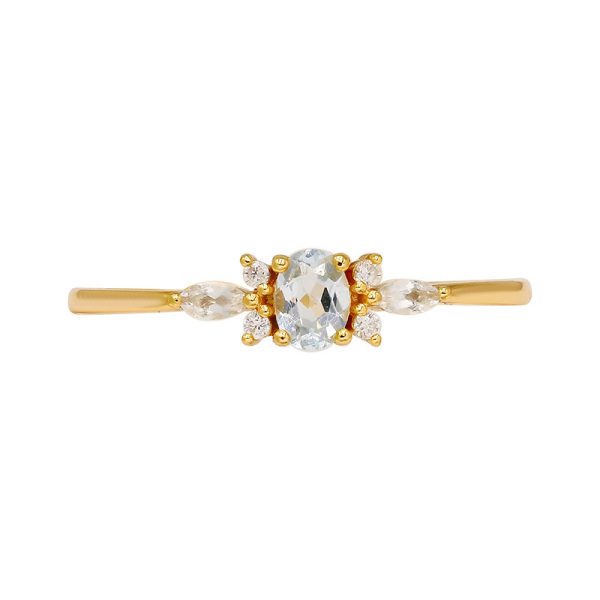 S925 Sterling Silver Ring For Women Sky Blue