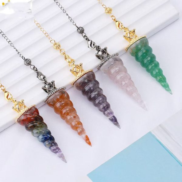 Rainbow Color Crystal Pendant Gravel Beads Pendant Reiki Resin Pendant