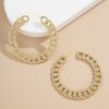 Female Exaggerated Retro Style Big Circle Earrings