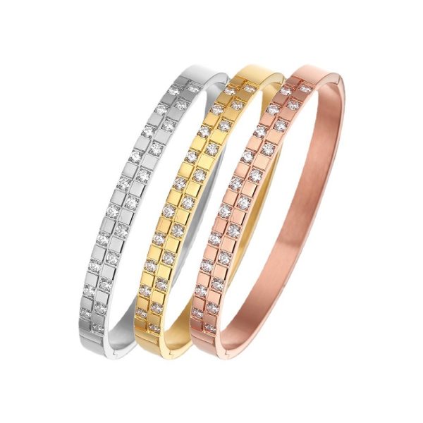 Non-fading Ornament Women's Electroplated Gold Titanium Steel Bracelet