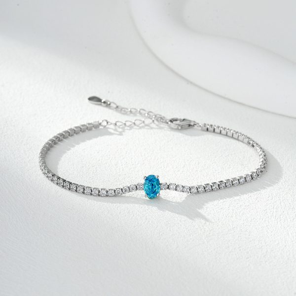 Women's S925 Sterling Silver Diamond Inlaid Zircon Bracelet