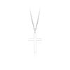 New S925 Sterling Silver Necklace Simple Glossy Cross Pendant Clavicle Chain Fashionable All Match Jewelry