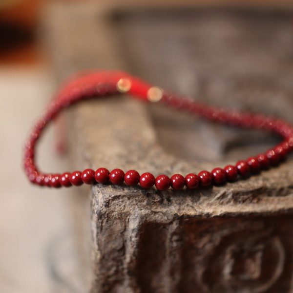 Natural Raw Ore Cinnabar Bracelet