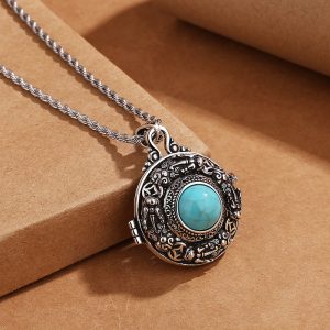 Turquoise Women's And Women's Retro Style Personality Creative Necklace