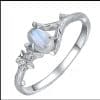 Natural Moonlight Stone Ring Feminine