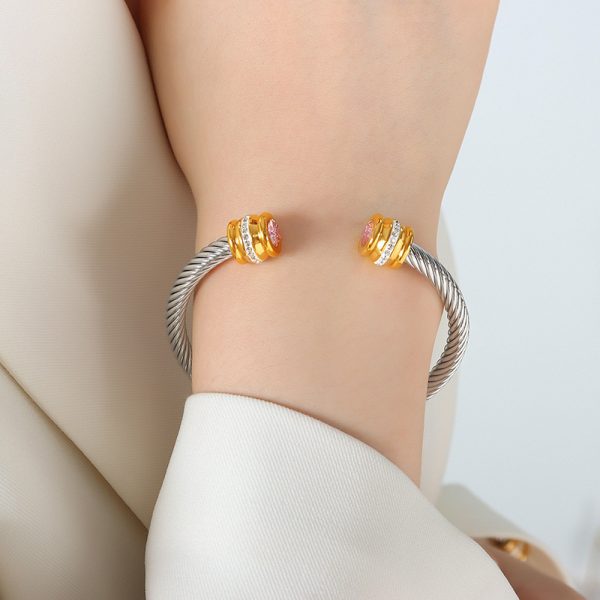 Titanium Steel Inlaid Twelve-color Zircon Bracelet