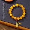 Yellow Chicken Grease Beeswax Gourd Fu Lu Bracelet
