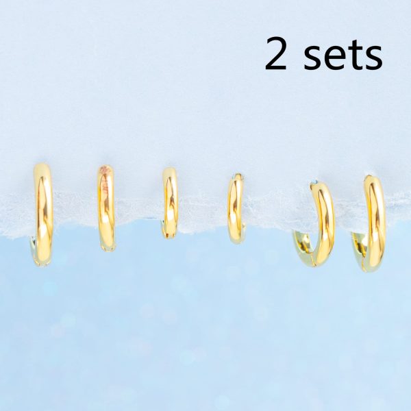 Ins Simple Smooth Ear Buckle Set