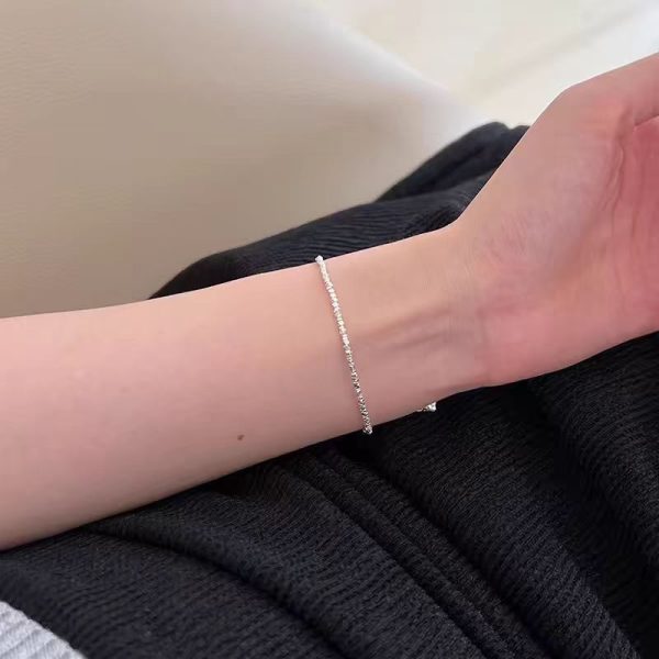 Ins Special-interest Design S925 Sterling Silver Broken Silver Bracelet For Women