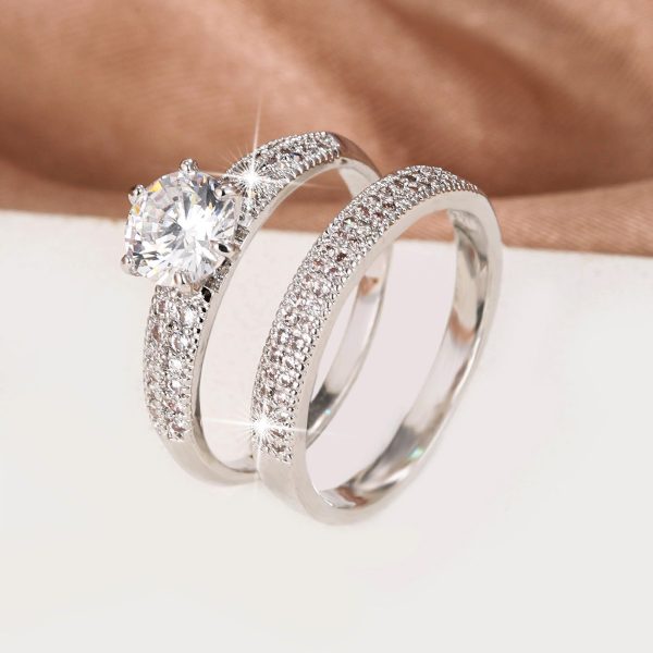 Affordable Luxury Copper Zircon Hollow Ring