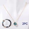 Natural Stone Beaded Necklace Set