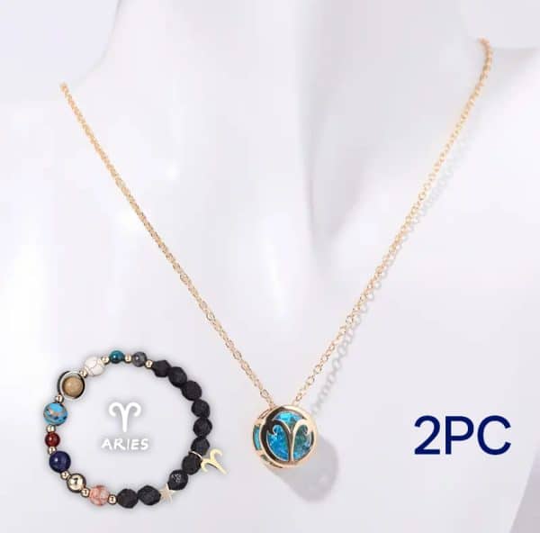 Natural Stone Beaded Necklace Set