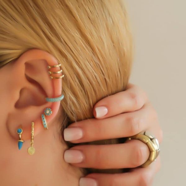 Fashion Round Micro-set Zircon Personality Trend Ear Buckle